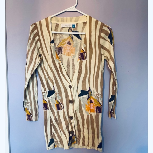 Anthropologie Sparrow Floral rendering cardigan - Picture 4 of 4